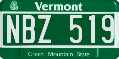 VT license plate NBZ519