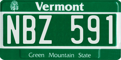 VT license plate NBZ591