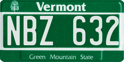 VT license plate NBZ632
