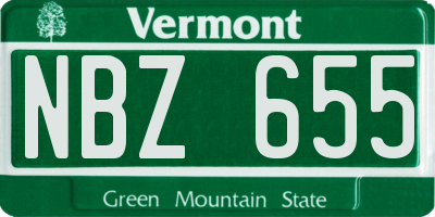 VT license plate NBZ655