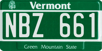 VT license plate NBZ661