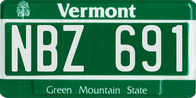 VT license plate NBZ691