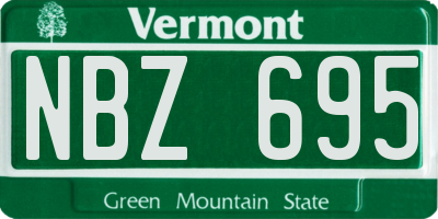 VT license plate NBZ695