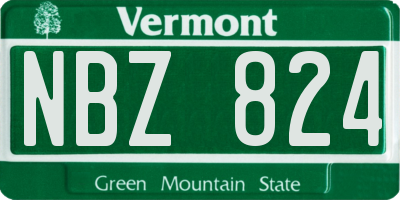 VT license plate NBZ824