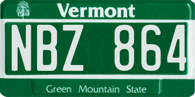 VT license plate NBZ864