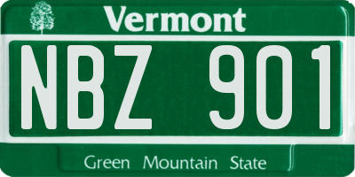 VT license plate NBZ901