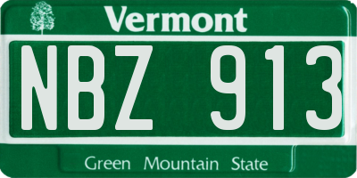 VT license plate NBZ913