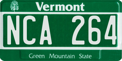 VT license plate NCA264