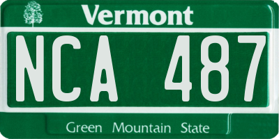 VT license plate NCA487