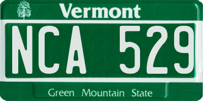 VT license plate NCA529
