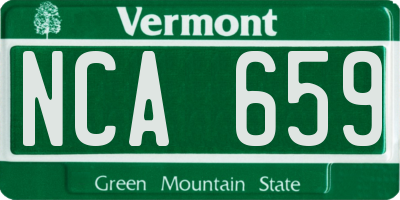 VT license plate NCA659