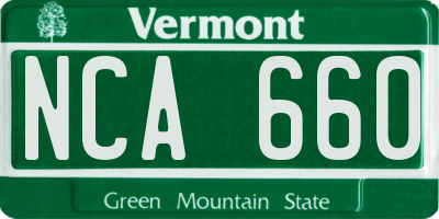 VT license plate NCA660