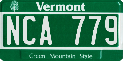 VT license plate NCA779