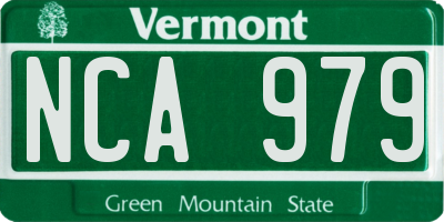 VT license plate NCA979