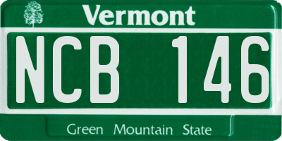 VT license plate NCB146