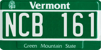VT license plate NCB161