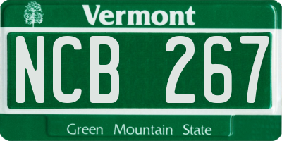 VT license plate NCB267