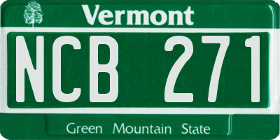 VT license plate NCB271