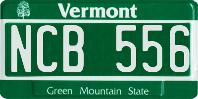 VT license plate NCB556