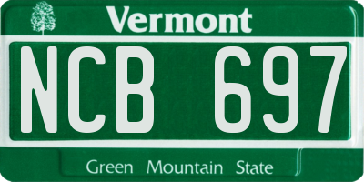 VT license plate NCB697