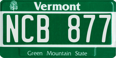 VT license plate NCB877