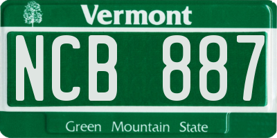 VT license plate NCB887