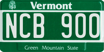 VT license plate NCB900