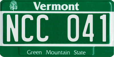 VT license plate NCC041