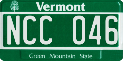 VT license plate NCC046