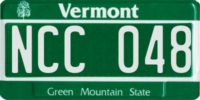 VT license plate NCC048