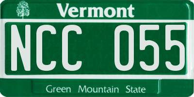 VT license plate NCC055