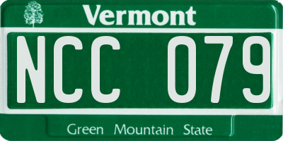 VT license plate NCC079