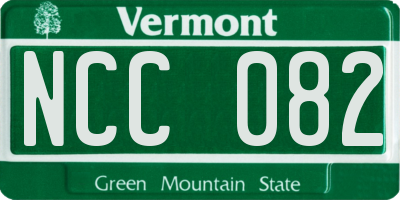 VT license plate NCC082