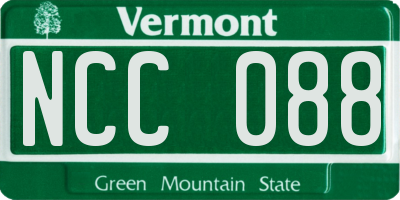 VT license plate NCC088