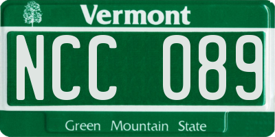 VT license plate NCC089