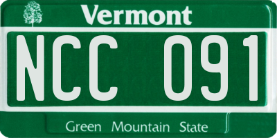 VT license plate NCC091