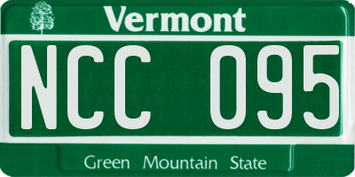 VT license plate NCC095
