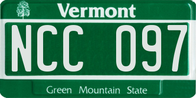 VT license plate NCC097