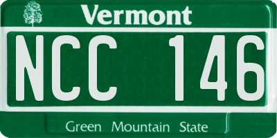 VT license plate NCC146