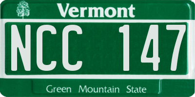 VT license plate NCC147