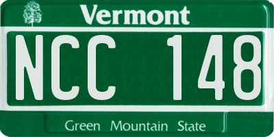 VT license plate NCC148