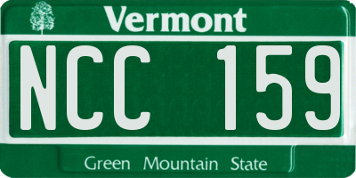 VT license plate NCC159