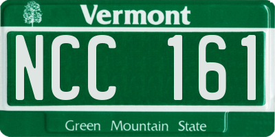 VT license plate NCC161