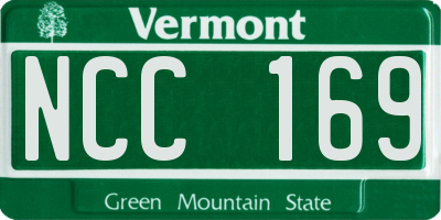 VT license plate NCC169