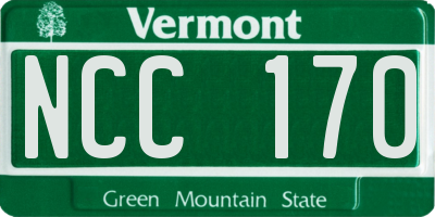 VT license plate NCC170