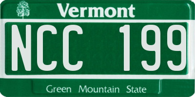 VT license plate NCC199