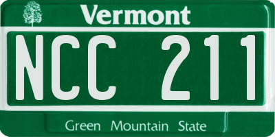 VT license plate NCC211