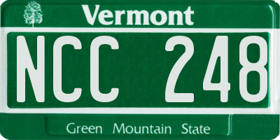VT license plate NCC248