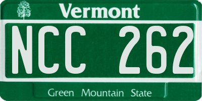 VT license plate NCC262