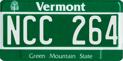 VT license plate NCC264
